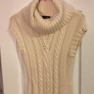Express ivory tunic sweater dress